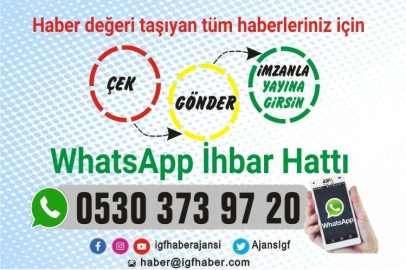 Çekin, gönderin, İGF Haber Ajansı'nda yayınlayalım! 0530 373 97 20