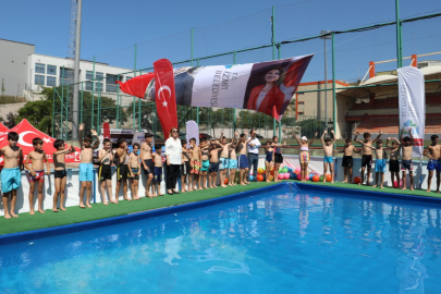 İzmit'te çocukların 'portatif' yaz eğlencesi