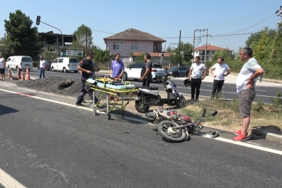 Düzce'de yasak yerden geçti, otomobil çarptı!