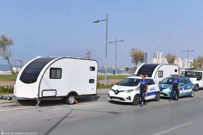 İzmir'de karavan park alanı mesaisi