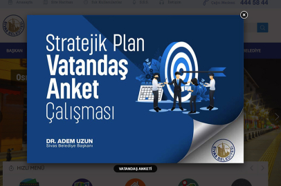 Sivas Belediyesi'nden stratejik anket