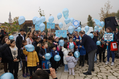 Bursa'da diyabete mavi balonlu farkındalık