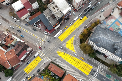 Kocaeli'nde tramvay hattında yaya güvenlik çalışması