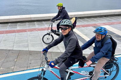 İzmir'de pedallar görme engelliler için çevrildi